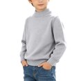 thumbnail image 1 of Yusim Boys Knit Turtleneck Sweaters- Pullover Casual Long Sleeve Warm Kids Fall Winter Clothes Gray Size 5 T, 1 of 8