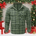 thumbnail image 1 of Yusimy Men's Big & Tall Plaid Flannel Shirt Long Sleeve Button Down Collar Pearl Snap Western Vintage Workwear Rugged Style, 1 of 8