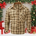 thumbnail image 1 of Yusimy Men's Big & Tall Plaid Flannel Shirt Long Sleeve Button Down Collar Pearl Snap Western Vintage Workwear Rugged Style, 1 of 8