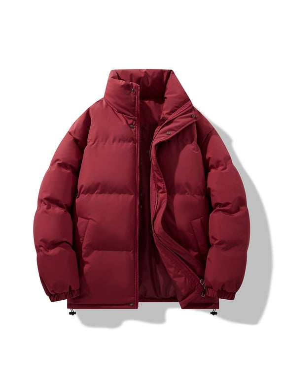 Men's Casual Coat Long Sleeve Pure Color Lapel Warm Faux Fur Jacket Winter Classic Outwear No Hood Leisure Style