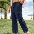 thumbnail image 1 of Yusimy Men's Casual Pants Loose Fit Breathable Solid Color Long Pants Sporty Style Comfortable Trendy Versatile, 1 of 7