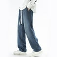 thumbnail image 1 of Yusimy Men's Casual Pants Loose-Fit Breathable Solid Color Outdoor Sports Trousers Trendy Versatile Comfortable Elastic Waist, 1 of 8