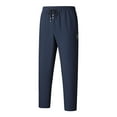 thumbnail image 1 of Yusimy Men's Casual Pants Quick-Dry Solid Color Elastic Waist with Drawstring Casual Style, 1 of 5
