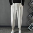 thumbnail image 1 of Yusimy Men's Casual Pants Solid Color Loose Fit Breathable Trousers Trendy Versatile Sporty Style Comfortable Elastic Waist Streetwear, 1 of 5