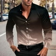 thumbnail image 1 of Yusimy Men's Casual Shirt Retro Gradient Long Sleeve Button Down Collar Vintage Style, 1 of 8