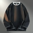 thumbnail image 1 of Yusimy Men's Casual Shirt Solid Color Long Sleeve Round Neck Modern Streetwear Minimalist Urban Top Apparel, 1 of 4