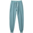 thumbnail image 1 of Yusimy Men's Casual Sporty Solid Color Elastic Waist Drawstring Wide-Leg Tapered Cuff Pants, 1 of 5