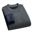 thumbnail image 1 of Yusimy Men's Casual Sweater Solid Color Button Detail Stacked Collar Stretch Knit Long Sleeve Classic Style, 1 of 2