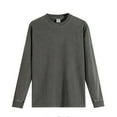 thumbnail image 1 of Yusimy Men's Casual T-Shirt Long Sleeve Round Neck Washed Distressed Vintage Fashion Shirt, 1 of 6