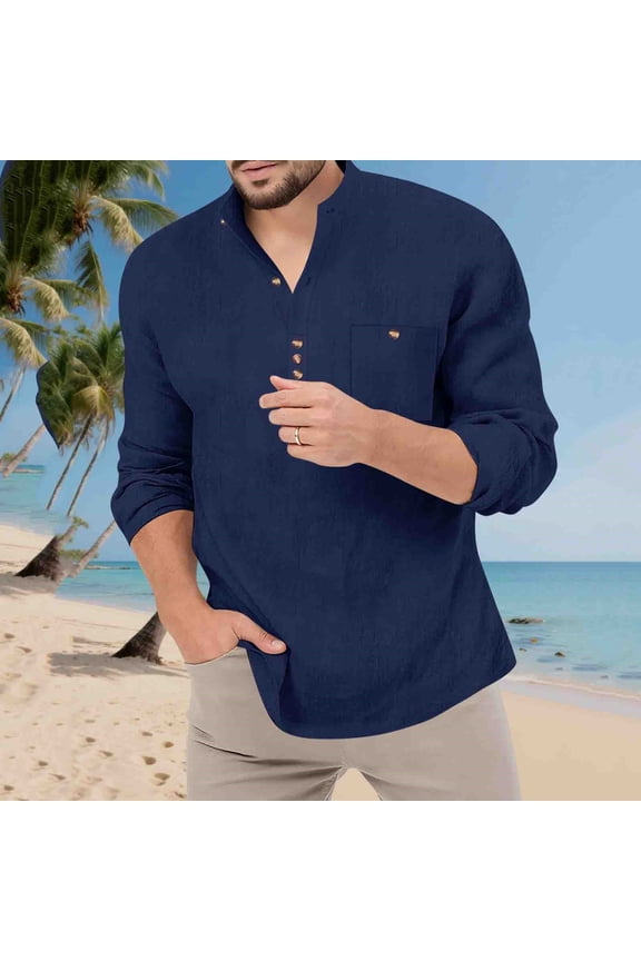 Men's Checkered Shirt Color Block Button Down Collar Long Sleeve Classic Casual