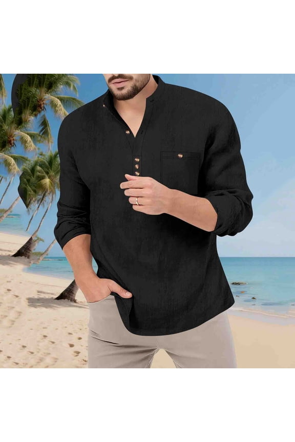 Men's Checkered Shirt Color Block Button Down Collar Long Sleeve Classic Casual