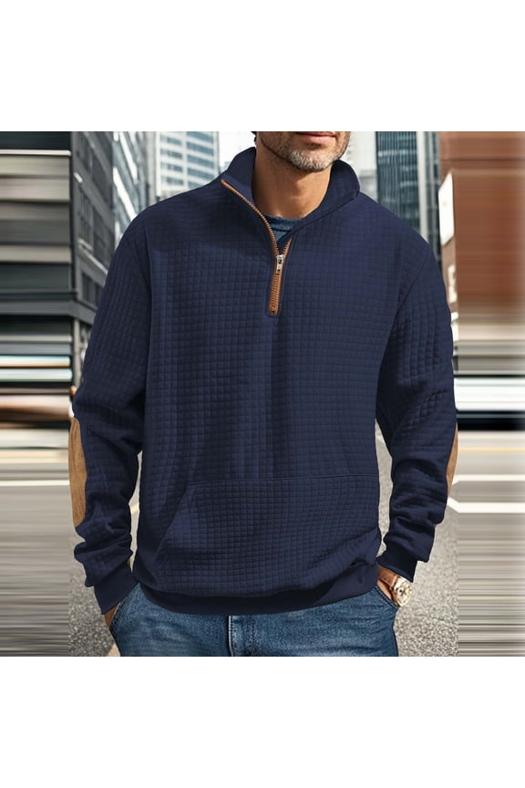 Men's Checkered Shirt Color Block Turn-Down Collar Button-Up Long Sleeve Casual Style