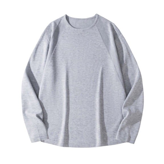 Yusimy Men's Color-Block Crew Neck Loose-Fit Slouchy Knit Sweater Warm Casual Versatile Style