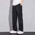thumbnail image 1 of Yusimy Men's Cooling Breathable Casual Pants Elastic Waistband Drawstring Solid Color, 1 of 7