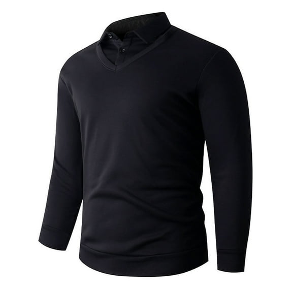 Yusimy Men's Fashion Solid Business Casual Half-Button Shirt - Spread Collar Long Sleeve, Professional Fit, Versatile for Office & Meetings