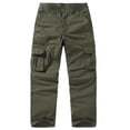 thumbnail image 1 of Yusimy Men's Fashion Solid Color Big Size Multi-Pocket Cargo Outdoor Hiking Straight Pants, 1 of 5