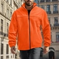 thumbnail image 1 of Yusimy Men's Fleece Full-Zip Jacket Solid Color Long Sleeve Stand Collar Casual Outerwear, 1 of 7