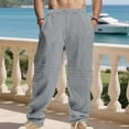 thumbnail image 1 of Yusimy Men's Fleece-Lined Sweatpants Loose Fit Thermal Warm Winter Casual Modern Style, 1 of 9