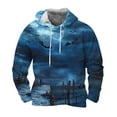 thumbnail image 1 of Yusimy Men's Hooded Casual Sports Top - Halloween Fashion Printed Long Sleeve Pullover with Pocket & Drawstring, 1 of 5