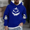 thumbnail image 1 of Yusimy Men's Hooded Sweatshirt Halloween Ghost Print Fleece-Lined Pocket Drawstring Long Sleeve Streetwear Cozy Winter Pullover, 1 of 5
