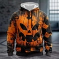 thumbnail image 1 of Yusimy Men's Hooded Sweatshirt Halloween Print Long Sleeve Design for Unique Festival Vibes and Daily Wear Streetwear Casual Graphic, 1 of 3