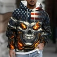 thumbnail image 1 of Yusimy Men's Hooded Sweatshirt with Drawstring Halloween Print Long Sleeve Pullover Casual Streetwear Seasonal Fashion Y2K Retro, 1 of 6