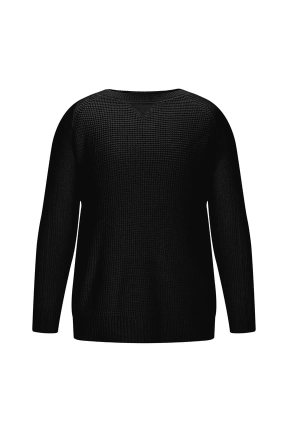 Men's Knitted Sweater Thickened Round Neck Casual Long Sleeve Pullover Warm Fashion Winter Top