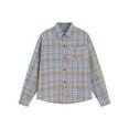 thumbnail image 1 of Yusimy Men's Long Sleeve Shirt Collared Shirt Button-Down Shirt Plaid Print Button Pockets Fashionable Casual Style, 1 of 3