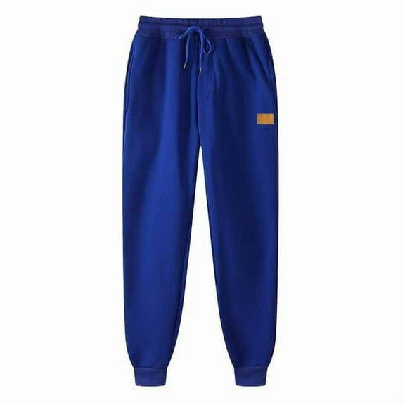 Yusimy Men's Loose Warm Fleece Pants for Autumn & Winter Stylish Thickened Fleece-Lined Trousers