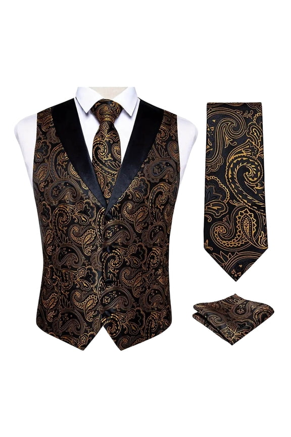 Men's Medieval Punk Single-Breasted V-Neck Suit Vest Waistcoat Vintage Punk Style