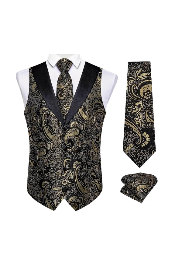 Men's Medieval Punk Single-Breasted V-Neck Suit Vest Waistcoat Vintage Punk Style