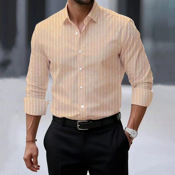 Yusimy Men's Plaid Shirt Color Block Collar Button Down Long Sleeve Casual Classic Style