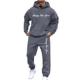 thumbnail image 1 of Yusimy Men's Printed 2-Piece Hoodie Set Loose Casual Sports Double-Pocket Elastic Waist Pants Long Sleeve, 1 of 5