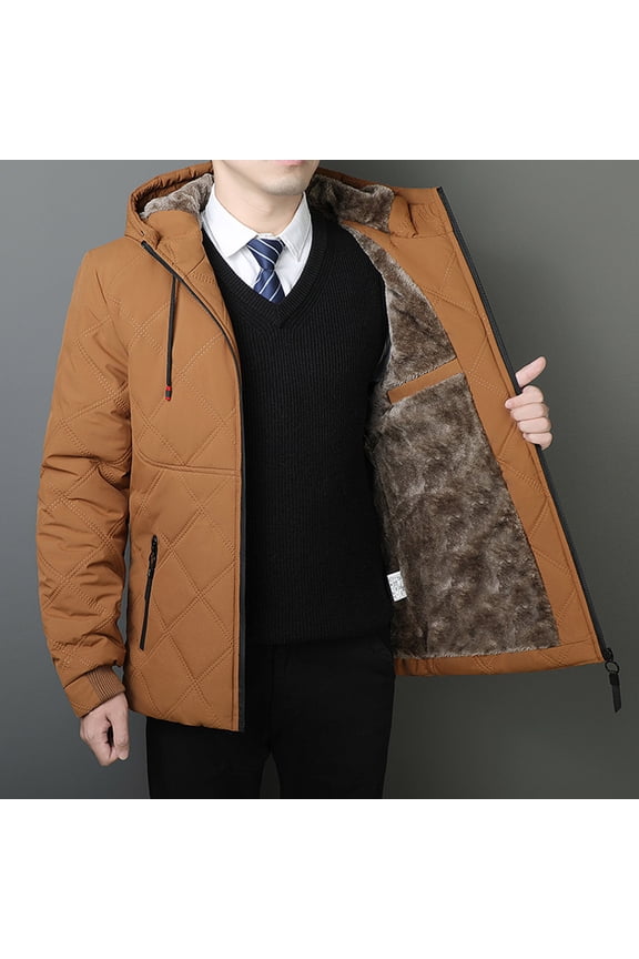 Men's Slim Fit Double-Breasted Overcoat Mid-Length Pure Wool Trench Coat Classic Versatile Style