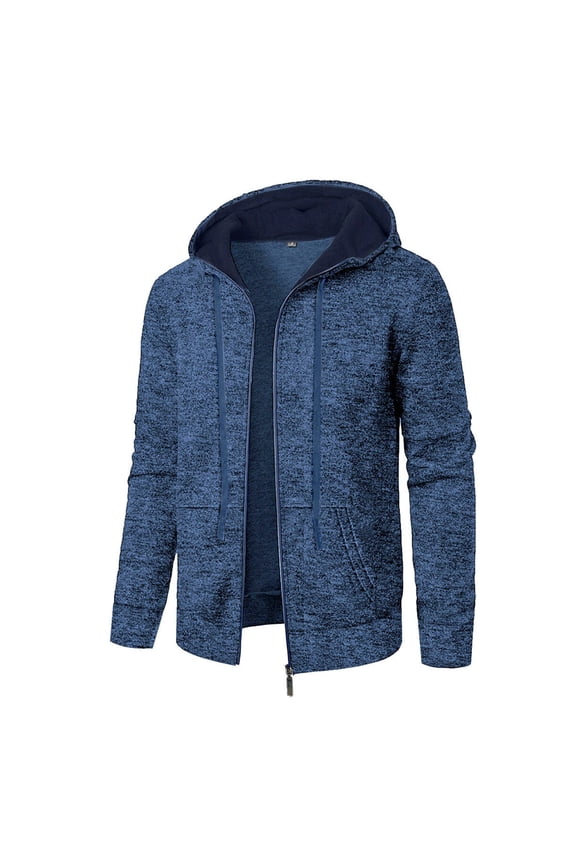 Men's Slim Fit Double Breasted Wool Blend Trench Coat Mid-Length Pure Color Classic Style