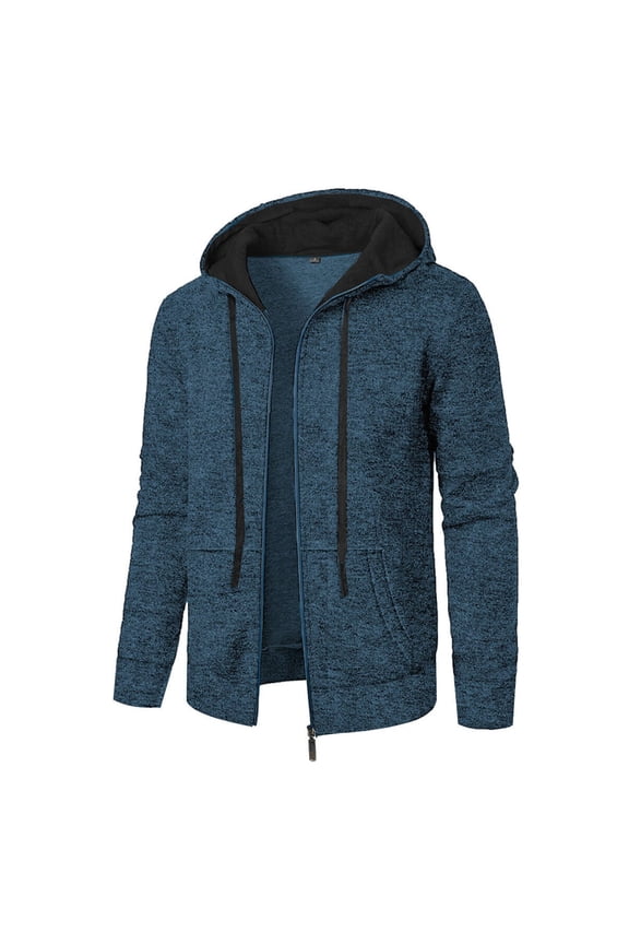 Men's Slim Fit Double Breasted Wool Blend Trench Coat Mid-Length Pure Color Classic Style