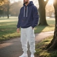 thumbnail image 1 of Yusimy Men's Solid Color 2-Piece Hoodie Cargo Set Half-Zip Zipper Pocket Shirt-Style Long Sleeve Casual Fashion, 1 of 9