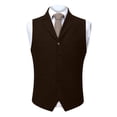 thumbnail image 1 of Yusimy Men's Solid Color Lapel Collar Single-Breasted Multi-Pocket Waistcoat Vest Formal Slim Fit Business Casual Style, 1 of 5