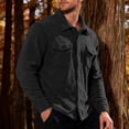 thumbnail image 1 of Yusimy Men's Solid Color Loose-Fit Fleece Outdoor Hunting Jacket Button-Pocket Long Sleeve Shirt Style, 1 of 5