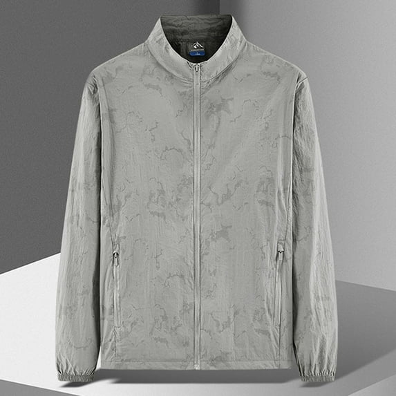 Yusimy Men's Solid Color Sherpa Fleece Full Zip Jacket Stand Collar Long Sleeve Casual Outdoor Coat