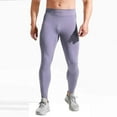 thumbnail image 1 of Yusimy Men's Solid High-Stretch Yoga Pants - Butt-Lifting Quick-Dry Thermal for Running Cycling Gym, 1 of 4