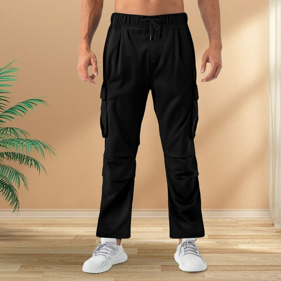 Yusimy Men's Casual Pants Lightweight Solid Color Business Daily Wear Hidden Button Closure Pockets Smart Casual Professional