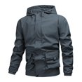 thumbnail image 1 of Yusimy Men's Sport Outdoor Hooded Jacket Casual Long Sleeve Versatile Zip-Front Jacket Sporty Casual Style, 1 of 3