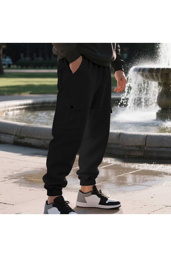 Men's Sports Pants Ice Silk Lightweight Quick-Dry Breathable Outdoor Workout Training Tapered Cuffs Joggers Performance Athletic Modern Sporty