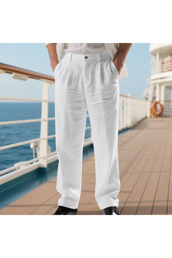 Men's Straight Leg Cargo Pants Utility Outdoor Casual Tactical Workwear Durable American Style