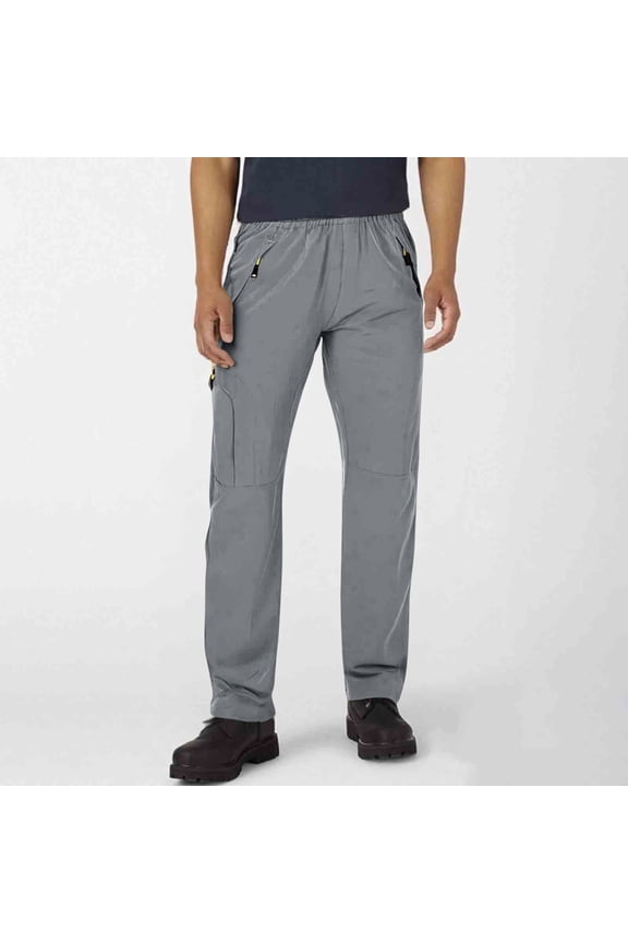 Men's Striped Casual Pants Solid Color Loose Fit High Waist Trousers Versatile Daily Wear Urban Street Style