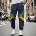 thumbnail image 1 of Yusimy Men's Striped Casual Pants Vertical Solid Color Loose Fit Trousers Relaxed Everyday Style, 1 of 4