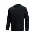 thumbnail image 1 of Yusimy Men's Striped Knit Sweater Loose Fit Casual Pullover Round Neck Relaxed Style Stretch Yarn Oversized Top, 1 of 2
