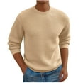 thumbnail image 1 of Yusimy Men's Striped Knit Sweater Loose Fit Round Neck Casual Pullover Versatile Urban Streetwear, 1 of 4