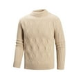 thumbnail image 1 of Yusimy Men's Striped Knit Sweater Loose Fit Versatile Design Casual Round Neck Pullover Casual Chic, 1 of 7
